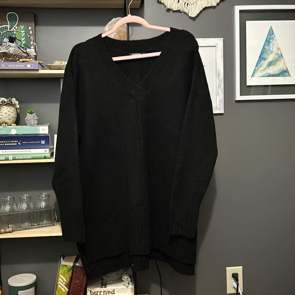 Over-sized, knit, black sweater. Brand “George” size XL.